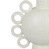 Orin Multi-Tier Sculptural Vase | Loop H&les White Speckled Ceramic 18"
