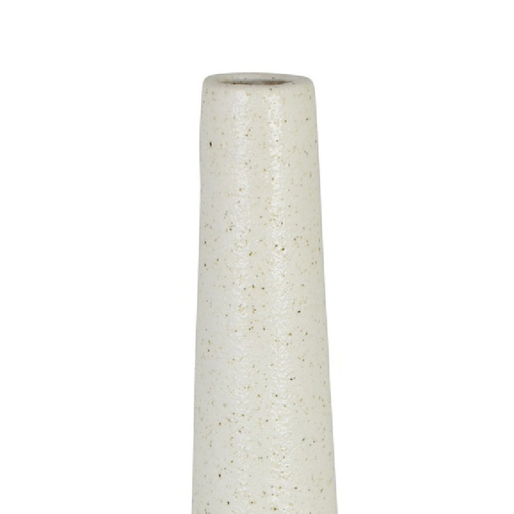Orin Multi-Tier Sculptural Vase | Loop H&les White Speckled Ceramic 18"