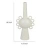 Orin Multi-Tier Sculptural Vase | Loop H&les White Speckled Ceramic 18"