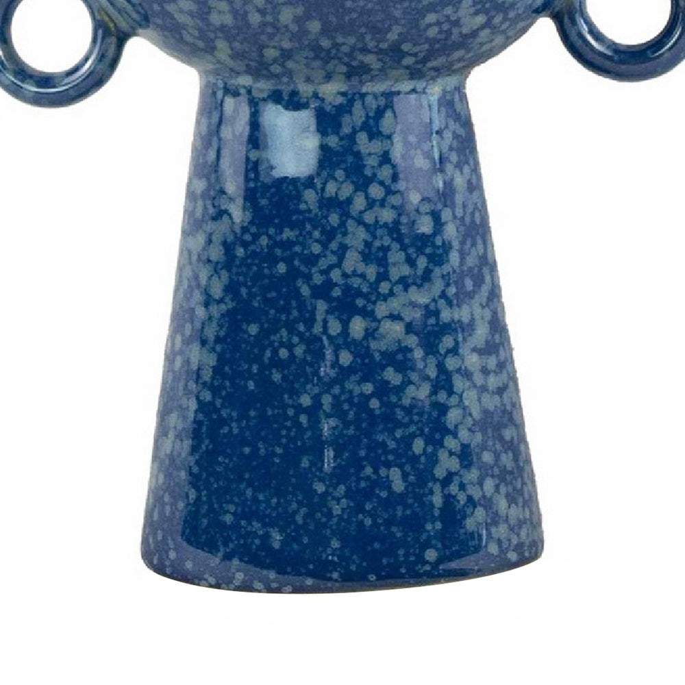 Orin Multi-Tier Sculptural Vase | Loop H&les Blue Speckled Ceramic 18"