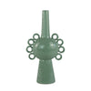 Orin Multi-Tier Sculptural Vase | Loop H&les Green Speckled Ceramic 18"