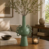 Orin Multi-Tier Sculptural Vase | Loop H&les Green Speckled Ceramic 18"