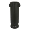Dere Capsule Vase | Lug H&les | Pedestal | Matte Black Ceramic 16"