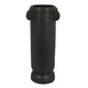 Dere Capsule Vase | Lug H&les | Pedestal | Matte Black Ceramic 16"
