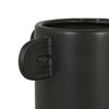 Dere Capsule Vase | Lug H&les | Pedestal | Matte Black Ceramic 16"