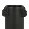 Dere Capsule Vase | Lug H&les | Pedestal | Matte Black Ceramic 16"