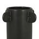 Dere Capsule Vase | Lug H&les | Pedestal | Matte Black Ceramic 16"