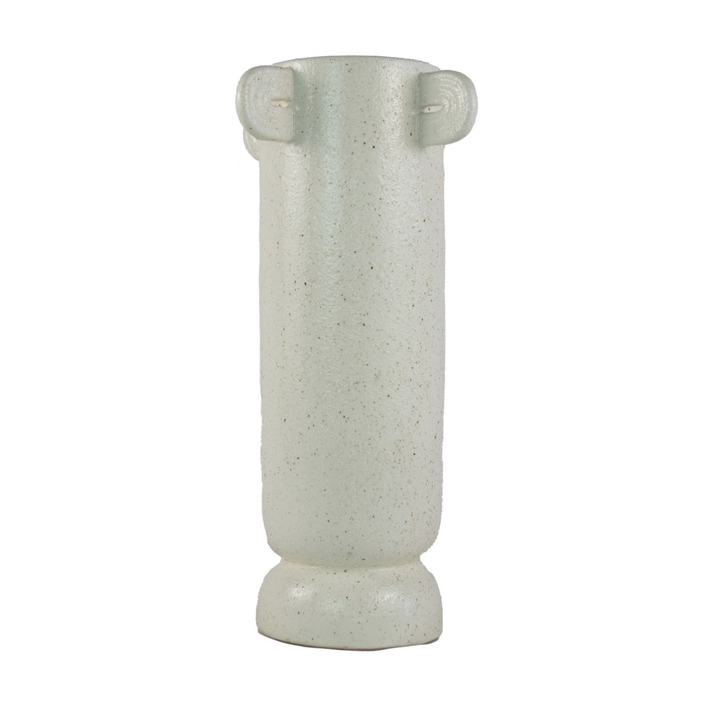 Dere Capsule Vase | Lug H&les | Pedestal | Matte White Ceramic 16"