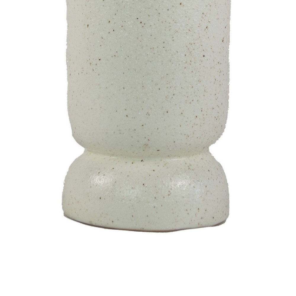 Dere Capsule Vase | Lug H&les | Pedestal | Matte White Ceramic 16"