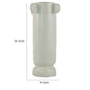 Dere Capsule Vase | Lug H&les | Pedestal | Matte White Ceramic 16"