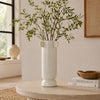 Dere Capsule Vase | Lug H&les | Pedestal | Matte White Ceramic 16"