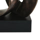 Tabletop Décor | Abstract Loop Sculpture | Plinth Base Bronze Black 11"