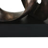 Tabletop Décor | Abstract Loop Sculpture | Plinth Base Bronze Black 11"