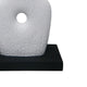 Abstract Totem Sculpture | Cutout Center | Pedestal | White Resin 20"