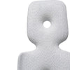 Abstract Totem Sculpture | Cutout Center | Pedestal | White Resin 20"