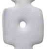 Abstract Totem Sculpture | Cutout Center | Pedestal | White Resin 20"