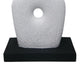 Abstract Totem Sculpture | Cutout Center | Pedestal | White Resin 20"