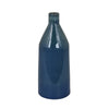 Decorative Vase | Bottle Shape | Narrow Neck | Speckled Blue Ceramic 15"