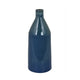 Decorative Vase | Bottle Shape | Narrow Neck | Speckled Blue Ceramic 15"