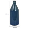 Decorative Vase | Bottle Shape | Narrow Neck | Speckled Blue Ceramic 15"