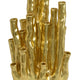 Decorative Coral Vase | Multi Stem Design | Gold Resin 19"