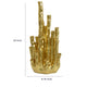 Decorative Coral Vase | Multi Stem Design | Gold Resin 19"