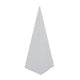 Decorative Pyramid Sculpture | Horizontally Ribbed White Resin 15"