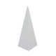 Decorative Pyramid Sculpture | Horizontally Ribbed White Resin 15"
