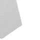 Decorative Pyramid Sculpture | Horizontally Ribbed White Resin 15"
