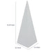 Decorative Pyramid Sculpture | Horizontally Ribbed White Resin 15"