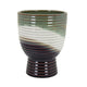 Decorative Planter | Tapered Body | Flared Pedestal | Gray Ceramic 10"