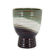 Decorative Planter | Tapered Body | Flared Pedestal | Gray Ceramic 10"