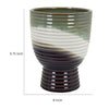 Decorative Planter | Tapered Body | Flared Pedestal | Gray Ceramic 10"