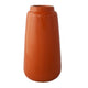 Decorative Vase | Cylindric Body | Narrow Top | Burnt Orange Ceramic 12"
