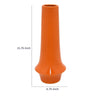 Seny Decorative Vase | Narrow Neck | Flared Base | Orange Ceramic 16"