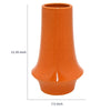 Seny Decorative Vase | Narrow Neck | Flared Base | Orange Ceramic 12"