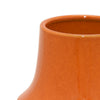 Seny Decorative Vase | Narrow Neck | Flared Base | Orange Ceramic 9"