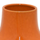 Seny Decorative Vase | Narrow Neck | Flared Base | Orange Ceramic 9"