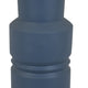 Sculptural Totem Vase | Stacked Geometric Accents | Blue Ceramic 16"