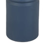 Sculptural Totem Vase | Stacked Geometric Accents | Blue Ceramic 16"