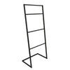 Freest&ing Towel Quilt Rack | 4 Rungs | Built-in Base | Black Metal 39"