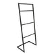 Freest&ing Towel Quilt Rack | 4 Rungs | Built-in Base | Black Metal 39"