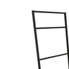 Freest&ing Towel Quilt Rack | 4 Rungs | Built-in Base | Black Metal 39"