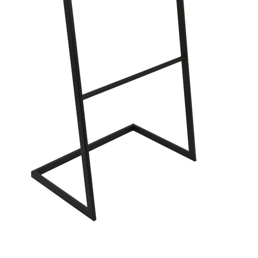 Freest&ing Towel Quilt Rack | 4 Rungs | Built-in Base | Black Metal 39"