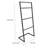 Freest&ing Towel Quilt Rack | 4 Rungs | Built-in Base | Black Metal 39"