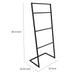 Freest&ing Towel Quilt Rack | 4 Rungs | Built-in Base | Black Metal 39"