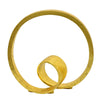 Tabletop Decor | Abstract Loop Sculpture | Textured Gold Resin 13"