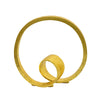 Tabletop Decor | Abstract Loop Sculpture | Textured Gold Resin 13"