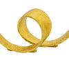Tabletop Decor | Abstract Loop Sculpture | Textured Gold Resin 13"