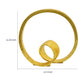Tabletop Decor | Abstract Loop Sculpture | Textured Gold Resin 13"